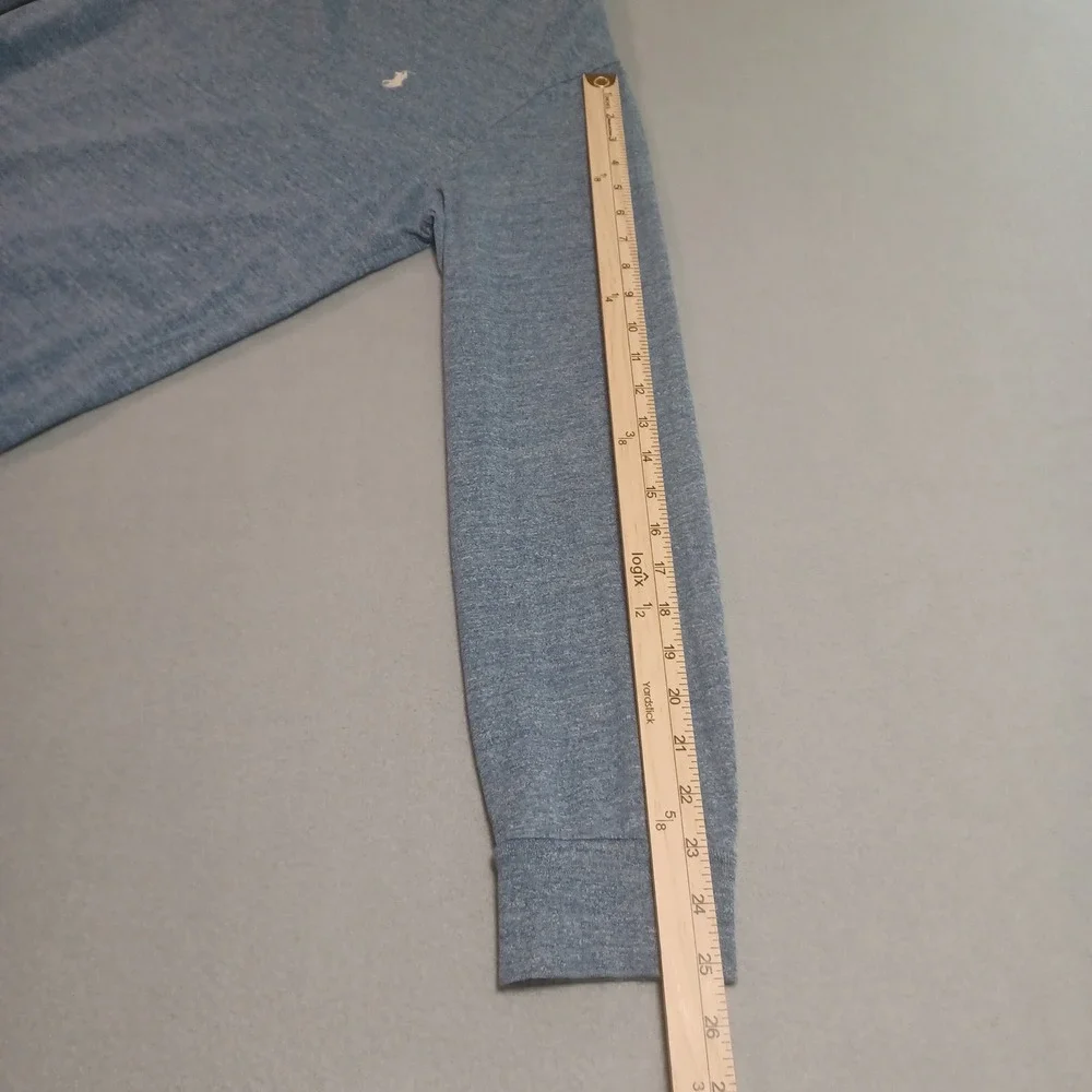 Polo‎ Ralph Lauren Mens Blue Heather Long Sleeve T-Shirt Custom Fit Large Cotton